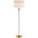 Riga Two Light Floor Lamp in Hand-Rubbed Antique Brass with Crystal (268|ARN 1005HAB/CG-L)