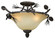 Sierra Three Light Semi Flush Mount in Black Walnut (63|C0121)