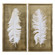 White Feathers Shadow Box S/2 in Gold Leaf (52|04057)