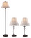 Floor Lamp and Two Table Lamps in Black (110|RTL-9070 BK)