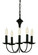 Candle Five Light Chandelier in Black (110|9015 BK)