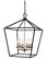 Lacey Six Light Pendant in Polished Chrome/Black (110|10266 PC/BK)