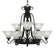 Eleganté Nine Light Chandelier in Dark Granite (200|869-DG-7195)