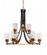 Paramount Nine Light Chandelier in Matte Black & Brass (200|3409-MBBR-300)