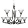 Bow Nine Light Chandelier in Brushed Nickel (200|279-BN-451)