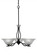 Revo Three Light Chandelier in Dark Granite (200|243-DG-515)