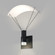 Suspenders One Light Wall Sconce in Satin Black (69|SLS0212)