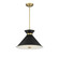 Lamar Three Light Pendant in Black with Warm Brass Accents (51|7-2416-3-143)