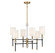 Tivoli Six Light Chandelier in Matte Black with Warm Brass Accents (51|1-1887-6-143)