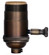 150W Full Range Turn Knob Dimmer Socket w/Uno Thread in Dark Antique Brass (230|80-2422)