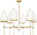 Jonathan Adler Versailles Six Light Chandelier in Lily Lacquered Paint w/Modern Brass (165|W904)