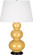Triple Gourd One Light Table Lamp in Sunset Yellow Glazed Ceramic w/Deep Patina Bronze (165|SU41X)