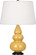 Small Triple Gourd One Light Accent Lamp in Sunset Yellow Glazed Ceramic w/Deep Patina Bronze (165|SU31X)