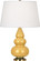 Small Triple Gourd One Light Accent Lamp in Sunset Yellow Glazed Ceramic w/Antique Brass (165|SU30X)