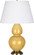 Double Gourd One Light Table Lamp in Sunset Yellow Glazed Ceramic w/Antique Brass (165|SU20X)