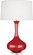 Pike One Light Table Lamp in Ruby Red Glazed Ceramic w/Lucite Base (165|RR996)