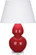 Double Gourd One Light Table Lamp in Ruby Red Glazed Ceramic w/Lucite Base (165|RR23X)