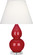 Small Double Gourd One Light Accent Lamp in Ruby Red Glazed Ceramic w/Lucite Base (165|RR13X)