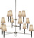 Jonathan Adler Ventana 12 Light Chandelier in Ebony Wood w/Polished Nickel (165|PN674)