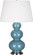 Triple Gourd One Light Table Lamp in Steel Blue Glazed Ceramic w/Antique Silver (165|OB42X)