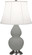 Small Double Gourd One Light Accent Lamp in Matte Smoky Taupe Glazed Ceramic w/Antique Silver (165|MST12)