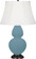 Double Gourd One Light Table Lamp in Matte Steel Blue Glazed Ceramic w/Deep Patina Bronze (165|MOB56)