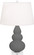 Small Triple Gourd One Light Accent Lamp in Matte Ash Glazed Ceramic w/Lucite Base (165|MCR33)