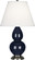 Small Double Gourd One Light Accent Lamp in Midnight Blue Glazed Ceramic w/Antique Silver (165|MB12X)