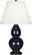 Small Double Gourd One Light Accent Lamp in Midnight Blue Glazed Ceramic w/Deep Patina Bronze (165|MB11X)