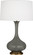 Pike One Light Table Lamp in Ash Glazed Ceramic w/Aged Brass (165|CR994)