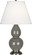 Small Double Gourd One Light Accent Lamp in Ash Glazed Ceramic w/Antique Silver (165|CR12X)