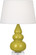 Small Triple Gourd One Light Accent Lamp in Citron Glazed Ceramic w/Deep Patina Bronze (165|CI33X)