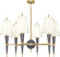 Jonathan Adler Versailles Six Light Chandelier in Ash Lacquered Paint w/Modern Brass (165|A904X)