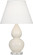 Small Double Gourd One Light Accent Lamp in Bone Glazed Ceramic w/Lucite Base (165|A776X)