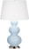 Triple Gourd One Light Table Lamp in Baby Blue Glazed Ceramic w/Antique Silver (165|361X)