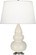 Small Triple Gourd One Light Accent Lamp in Bone Glazed Ceramic w/Antique Silver (165|294X)