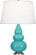 Small Triple Gourd One Light Accent Lamp in Egg Blue Glazed Ceramic w/Antique Silver (165|292X)