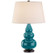 Small Triple Gourd One Light Accent Lamp in Peacock Glazed Ceramic w/Deep Patina Bronze (165|273X)