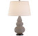 Small Triple Gourd One Light Accent Lamp in Smoky Taupe Glazed Ceramic w/Deep Patina Bronze (165|269X)