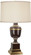Annika One Light Accent Lamp in Chocolate Lacquered Paint w/Natural Brass and Ivory Crackle (165|2506X)
