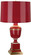 Annika One Light Accent Lamp in Red Lacquered Paint and Natural Brass w/Ivory Crackle (165|2505)