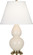 Small Double Gourd One Light Accent Lamp in Bone Glazed Ceramic w/Antique Natural Brass (165|1774X)