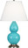 Small Double Gourd One Light Accent Lamp in Egg Blue Glazed Ceramic w/Antique Silver (165|1761X)