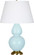 Double Gourd One Light Table Lamp in Baby Blue Glazed Ceramic w/Antique Natural Brass (165|1666X)