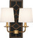 Williamsburg Lightfoot Two Light Wall Sconce in Blacksmith Black Leather w/Nailhead and Aged Brass (165|1035)