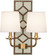Williamsburg Lightfoot Two Light Wall Sconce in Bruton White Leather w/Nailhead and Aged Brass (165|1032)