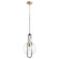 Textured Glass Pendants One Light Pendant in Textured Black w/ Aged Brass (19|89-10-6980)