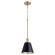 877 Cone Pendants One Light Pendant in Textured Black w/ Aged Brass (19|877-6980)