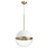 Sphere Pendants One Light Pendant in Studio White w/ Aged Brass (19|83-14-0880)