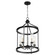 Empire Five Light Entry Pendant in Textured Black w/ Aged Brass (19|829-5-6980)